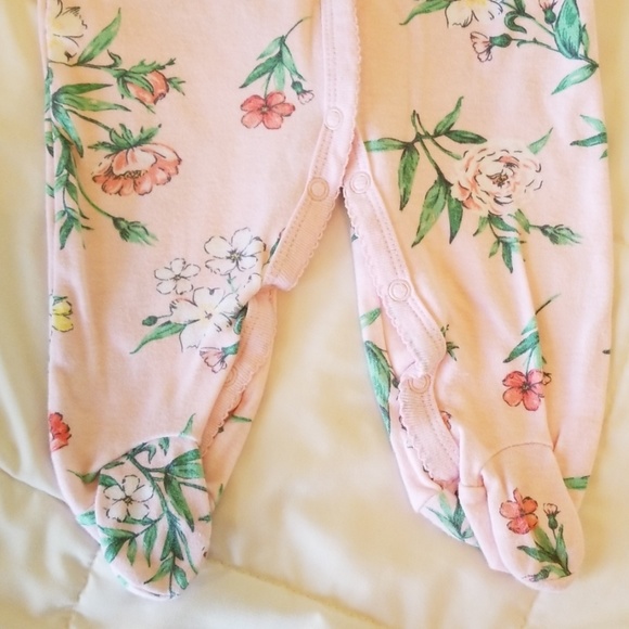 Carter's Pink Floral Onesie - Picture 3 of 4